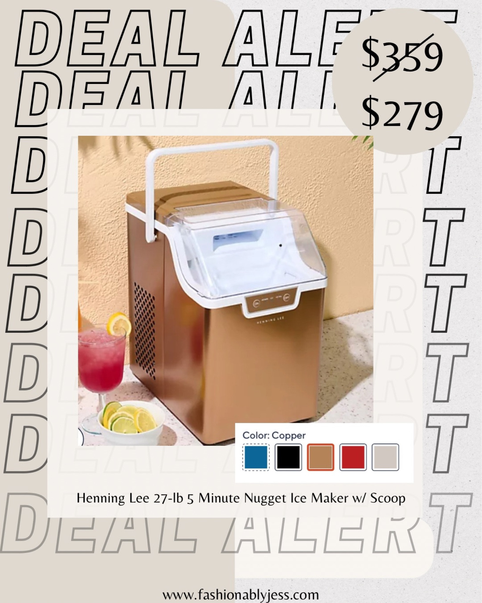 Huge sale on this nugget ice machine! Perfect for making drinks for July 4th!

#LTKOver40 #LTKHome #LTKSaleAlert