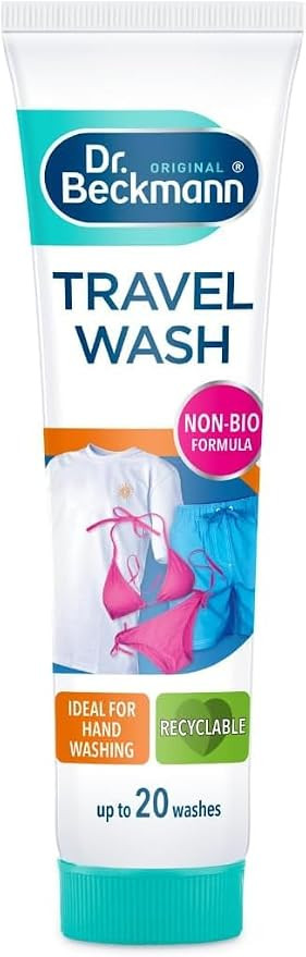 Dr. Beckmann Travel Wash | Clean laundry ON THE GO | up to 20 washes | 100ml | Amazon (UK)