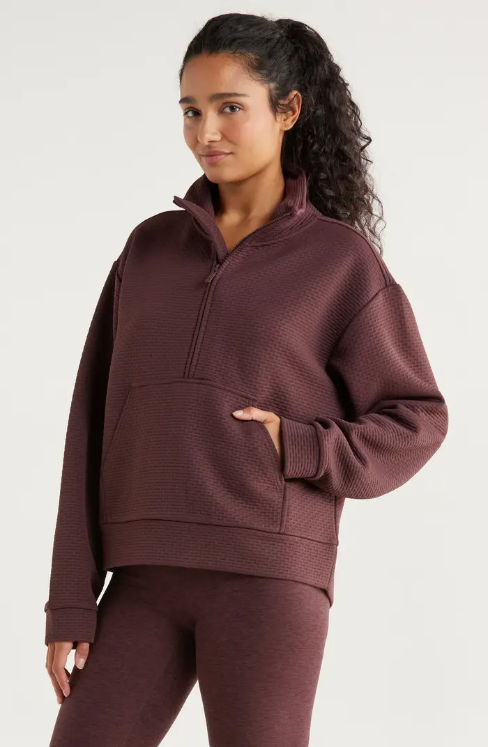Zella Textured Half Zip Pullover | Nordstrom | Nordstrom