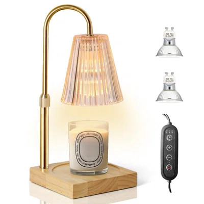 Candle Warmer Lamp With Dimmer, Electric Candle Warmer For Jar Candles, Bedroom Home Decor, 2H/4H/8H Timer Adjustable Height With 2 Bulbs, (Amber) | Wayfair North America