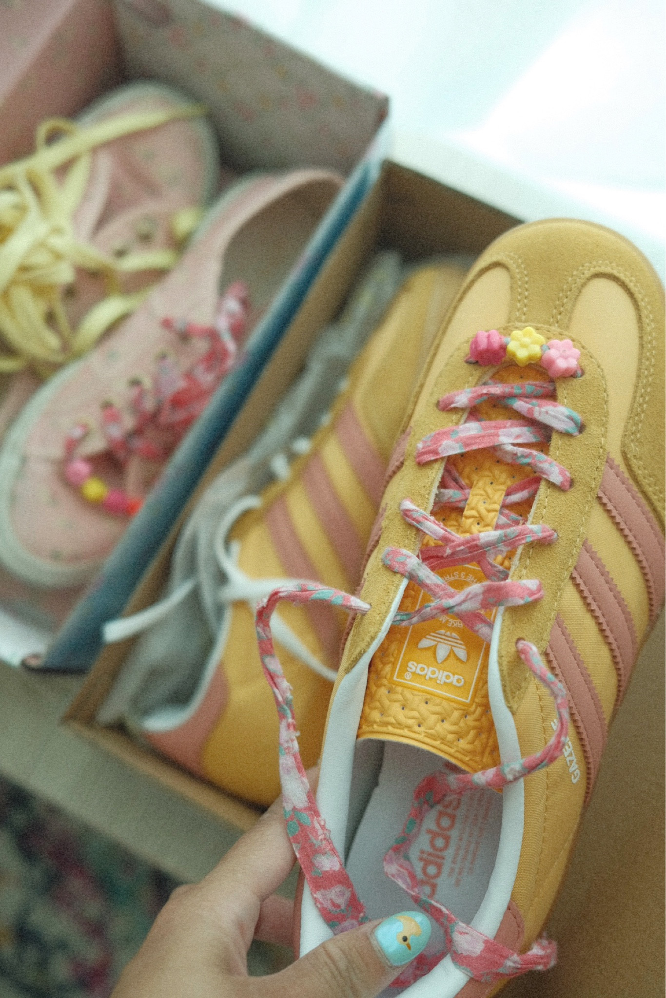 These yellow & pink sambas are a dream. 💛💖 I used my old Superga x LSF laces and they are sooooooo cute on the sambas. I linked some similar laces from Etsy! 

#LTKStyleTip #LTKGiftGuide
