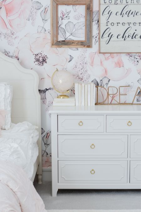 Serene Girls Room!
.
.
#peelandstickwallpaper
#pinkandfloral

#LTKkids #LTKhome #LTKsalealert