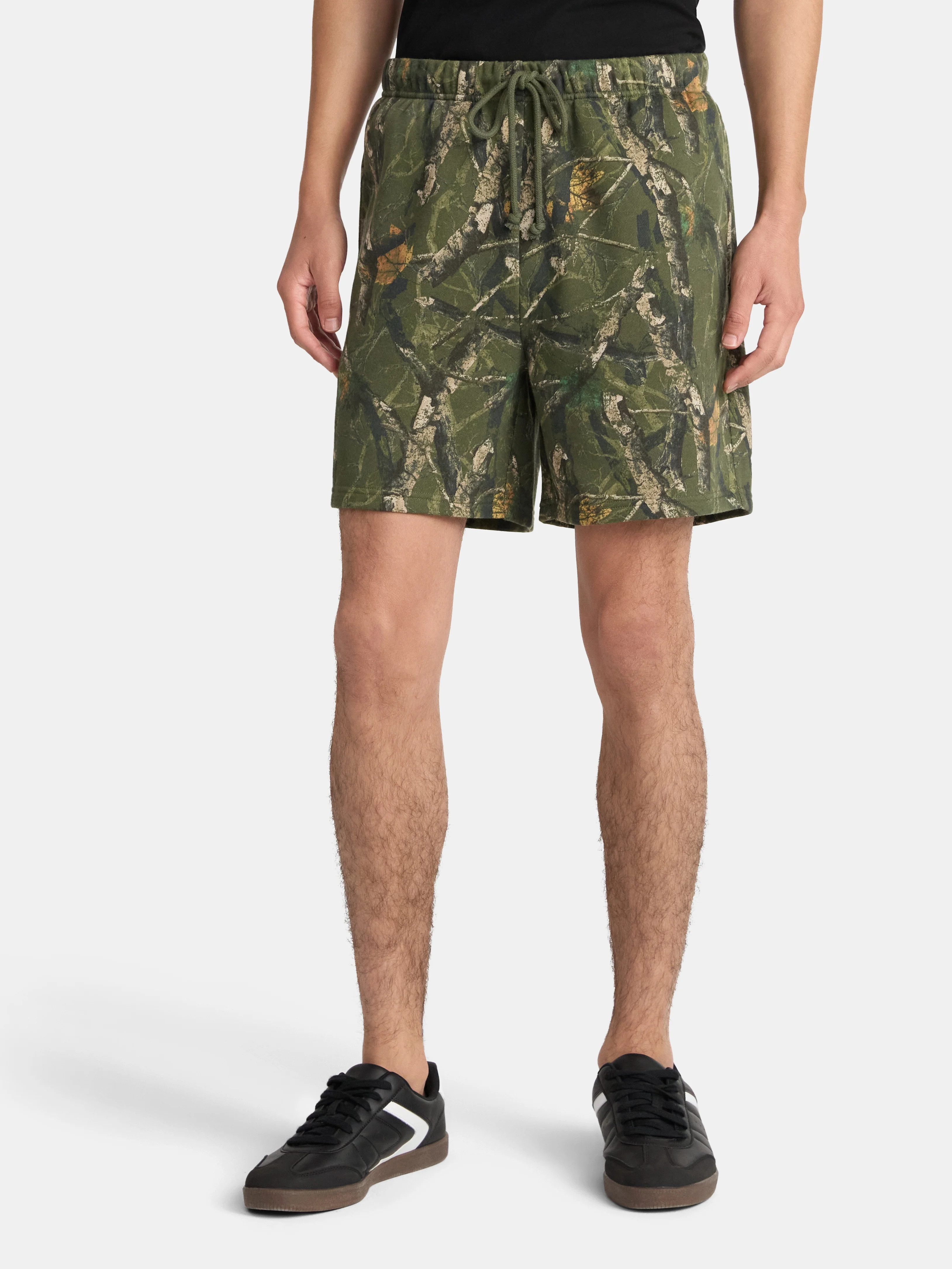 No Boundaries Soft Fleece Jogger Shorts, 6" Inseam, Men's and Big Men's | Walmart (US)