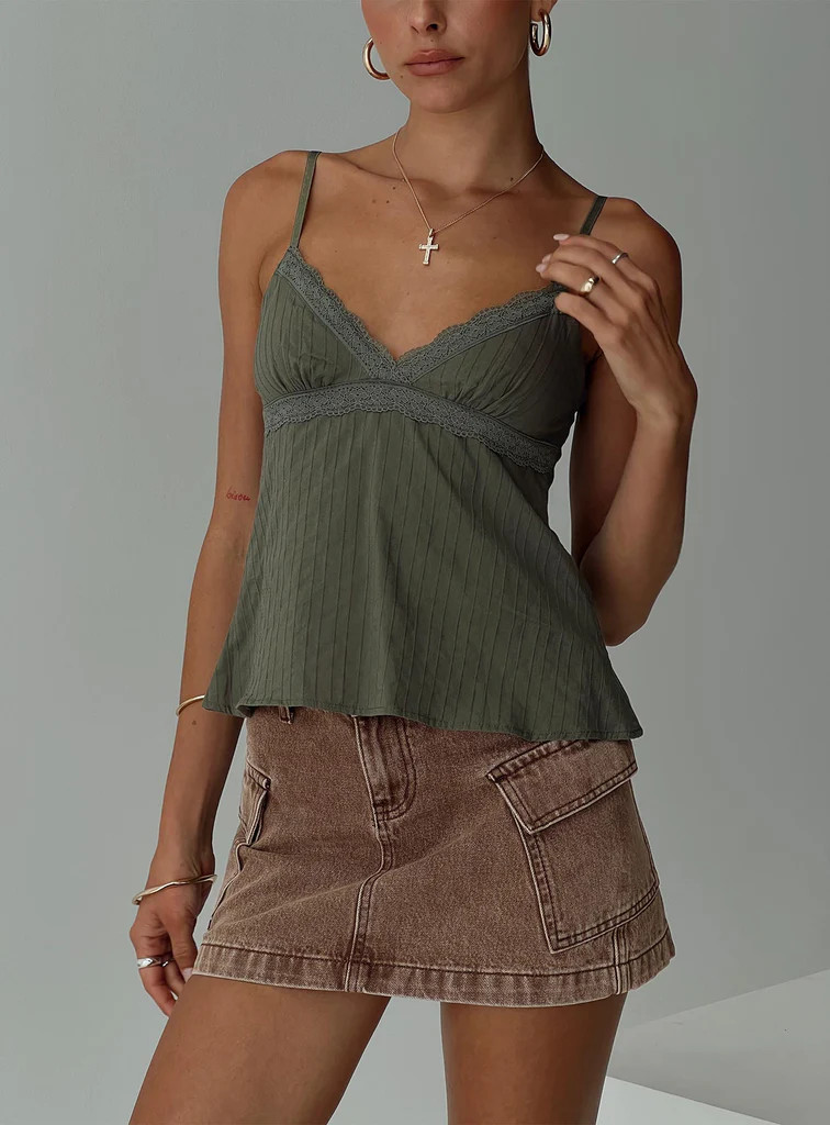Lunya Top Green | Princess Polly US