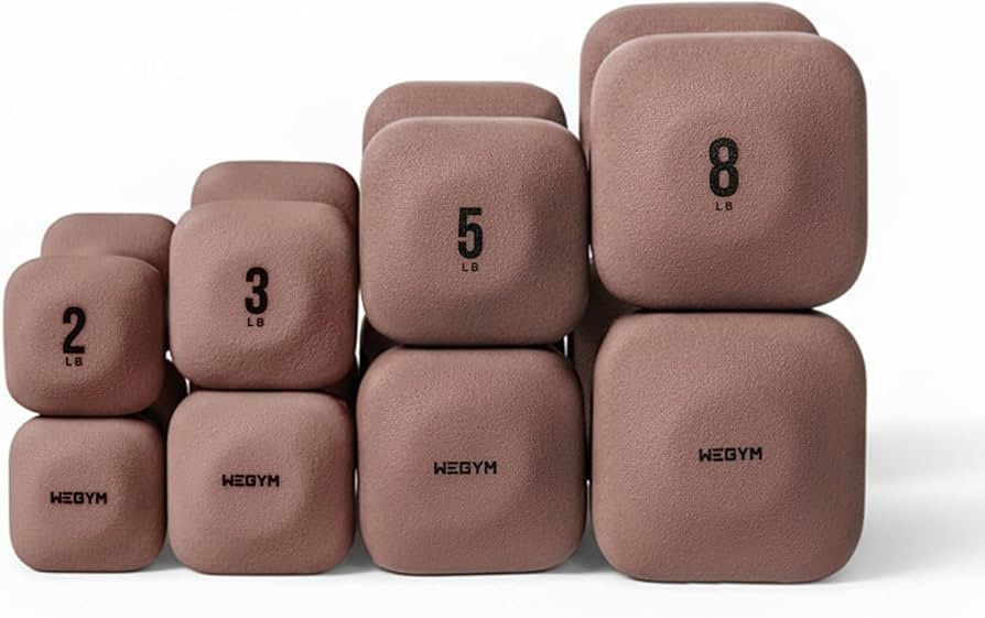 WeGym SafeGrip Dumbbells, Anti-Slip, Anti-Roll, Thick Handles, Free Weights, Square Dumbbells for... | Amazon (CA)