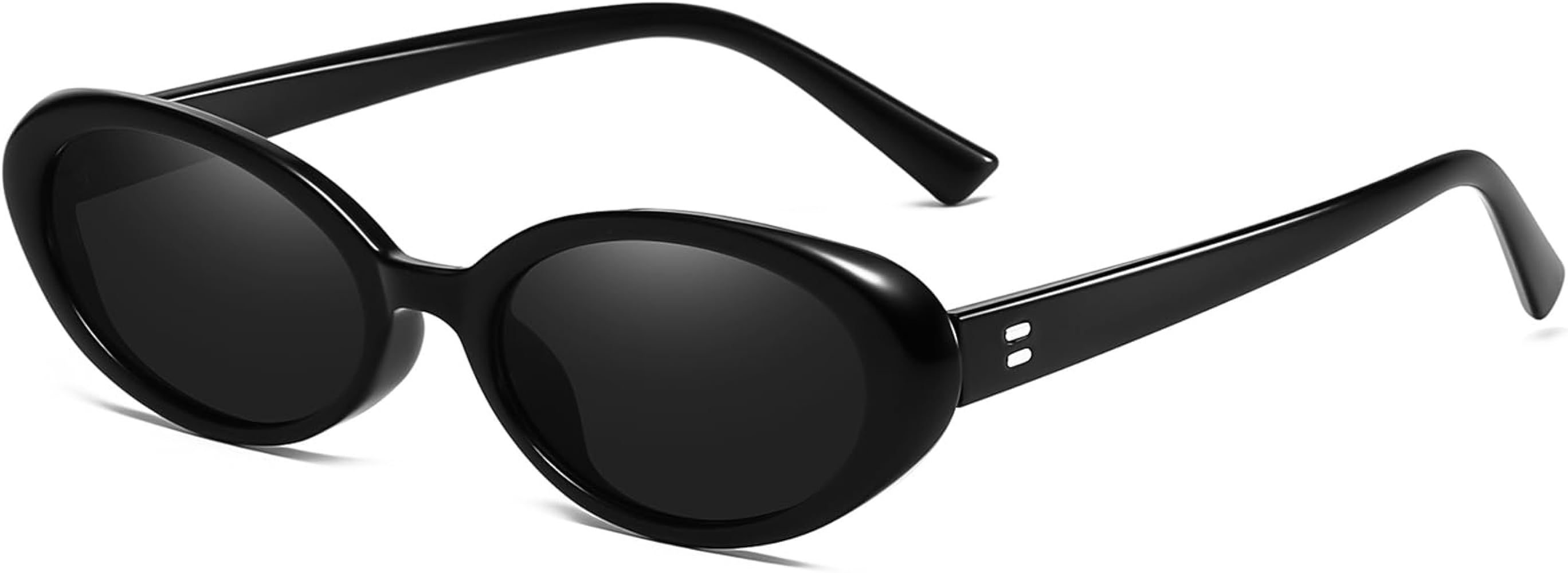Retro Oval Sunglasses for Women Men Fashion Small Oval Sunglasses 90s Vintage Shades | Amazon (US)