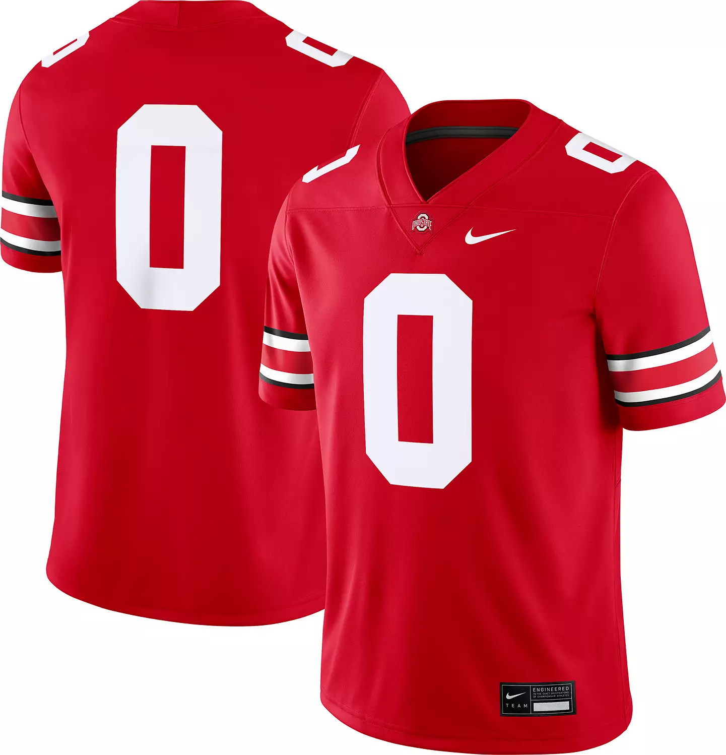 Nike Men's Ohio State Buckeyes Red Replica Block #0 Football Jersey | DICK'S Sporting Goods