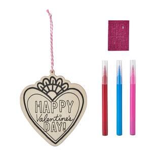 Heart Color-In Wood Ornament Kit by Creatology™ Valentine's Day | Michaels Stores