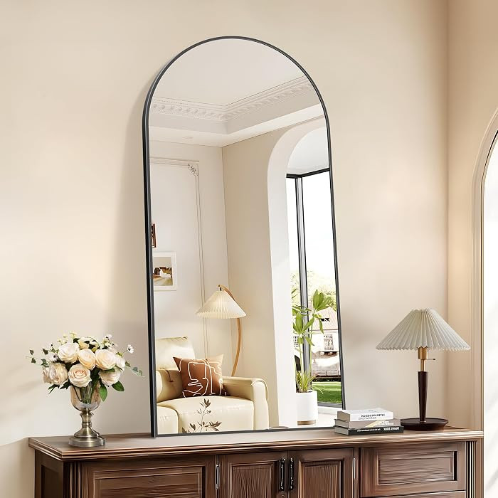 Arched Mirror, 24\u2019\u2019x48\u2019\u2019 Black Arch Mirror for Bathroom, Arched Bathroom Mirr... | Amazon (US)