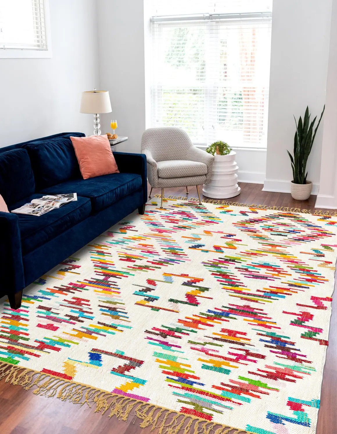 5' x 8' Chindi Trellis Rug | Rugs.com