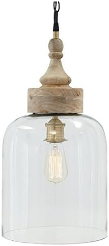 Signature Design by Ashley L000148 Faiz Pendant Light-Bell-Shaped-Clear Glass Shade | Amazon (US)