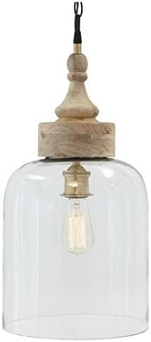 Signature Design by Ashley L000148 Faiz Pendant Light-Bell-Shaped-Clear Glass Shade | Amazon (US)