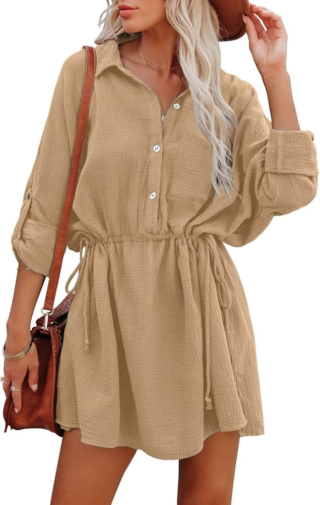 Loose Tunic Shirt Dress | Amazon (US)