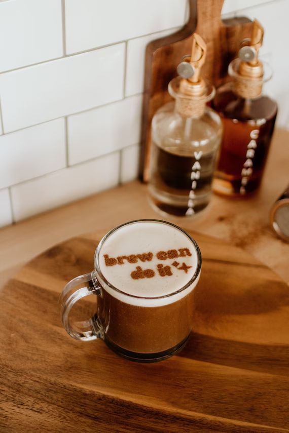 Brew Can Do It Brew Can Do It Coffee Stencil Barista Coffee | Etsy | Etsy (US)