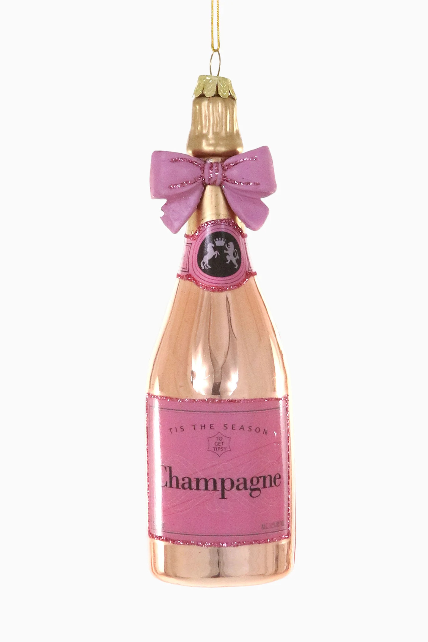 Cody & Foster Champagne Bow Ornament | LoveShackFancy