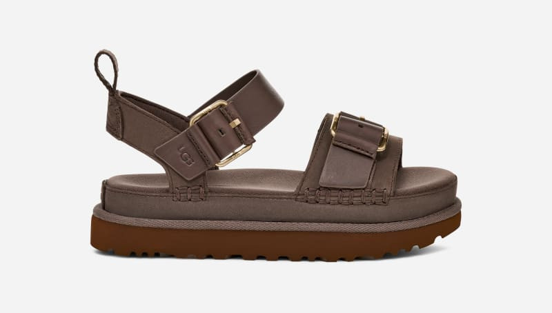 UGG® Women's Goldenstar Villa Nubuck/Leather Sandals in Molasses, Size 9.5 | UGG (US)