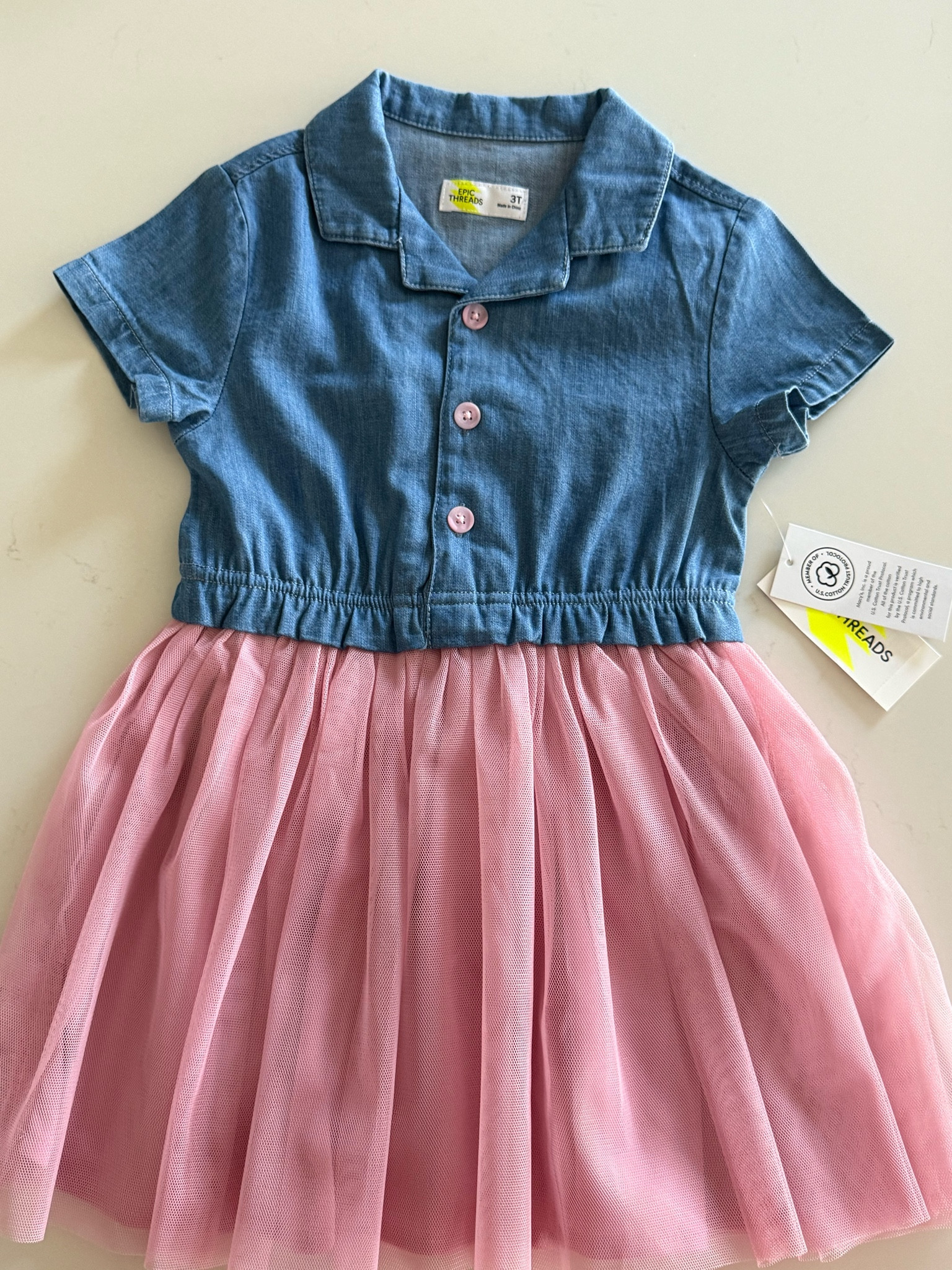 Beautiful denim tulle dress on sale now.

#LTKFindsUnder50 #LTKKids #LTKSaleAlert