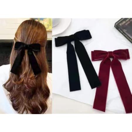 2 Pcs Velvet Hair Ties, Bows for Women, Back to School Gifts Headdress Decor, Hair Band Set, Baby... | Amazon (US)