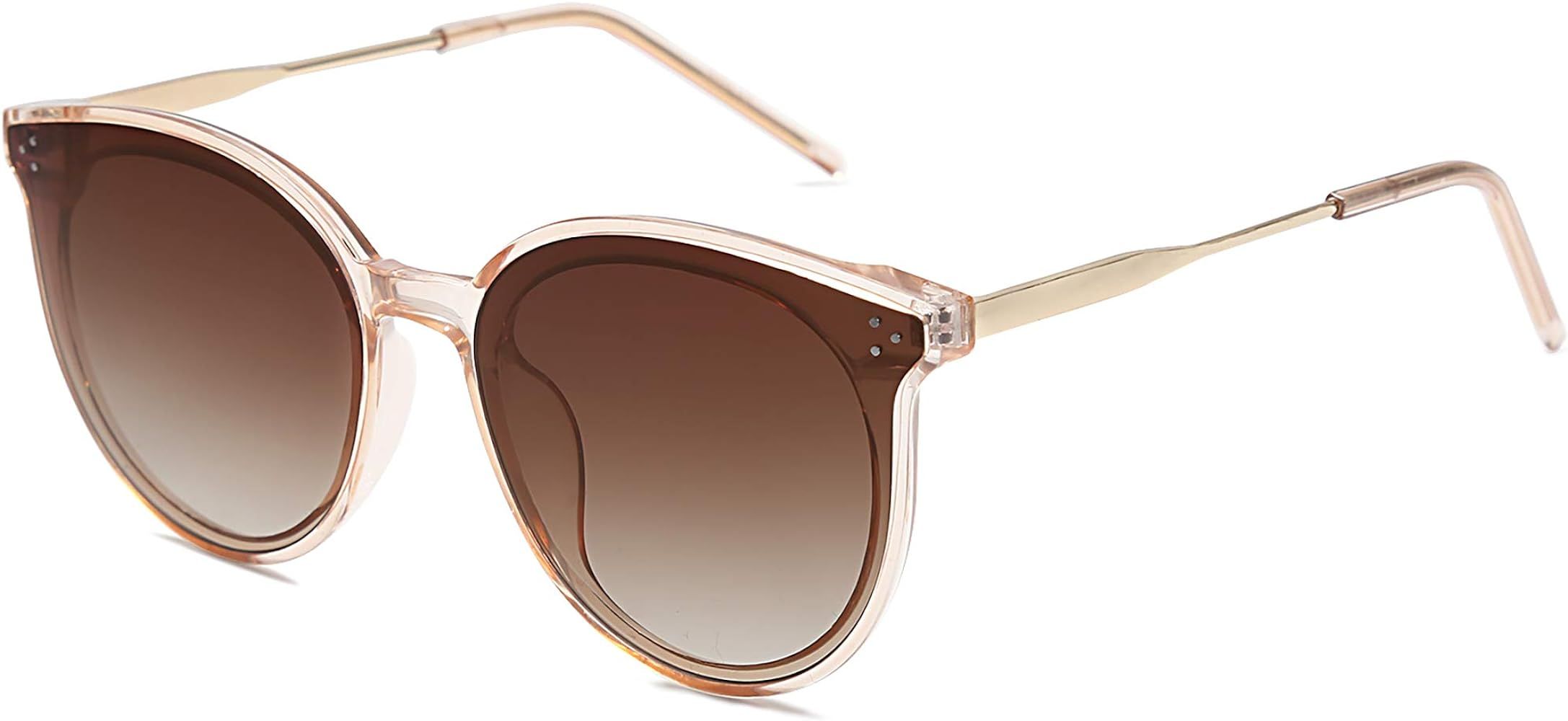 SOJOS Retro Round Sunglasses for Women Oversized Mirrored Glasses DOLPHIN SJ2068 | Amazon (US)