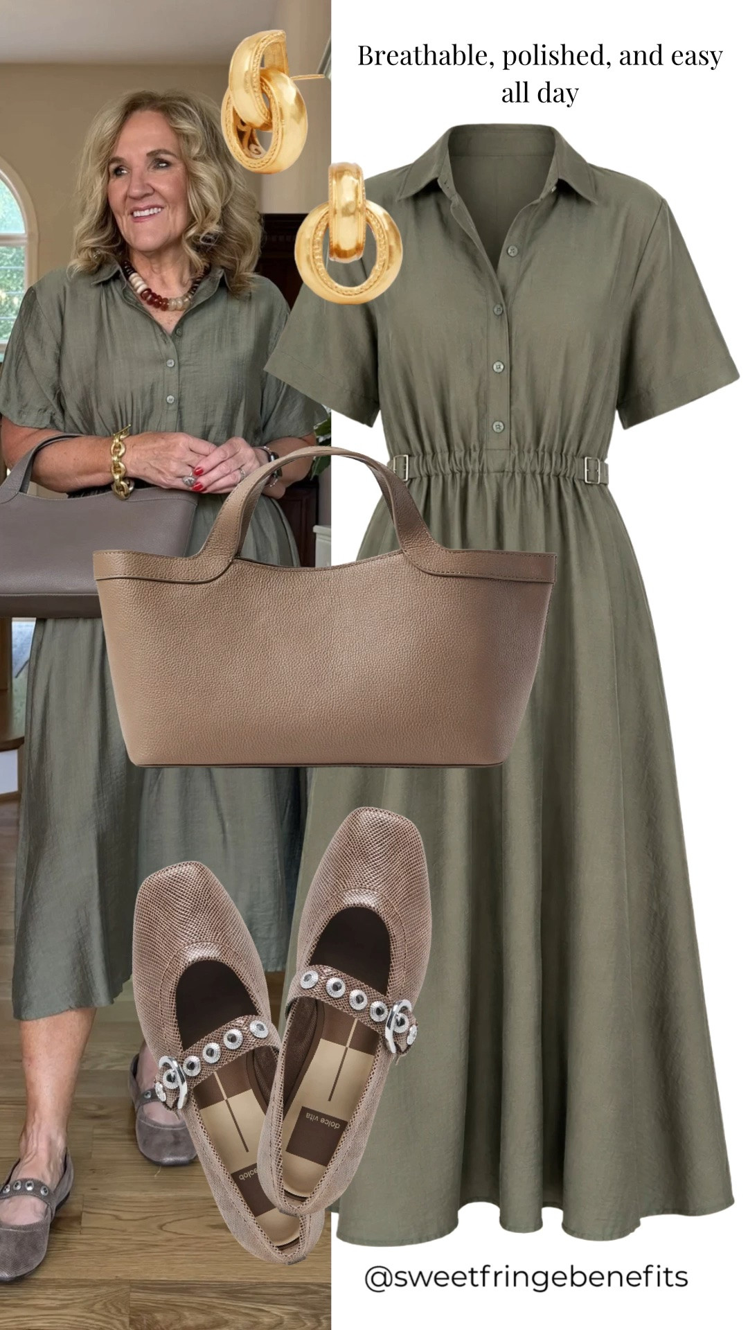 This washed-oregano shirt dress is the definition of effortless style. Lightweight, breathable, and easy to dress up or down with comfortable flats and everyday accessories.

💡 LTK MADE EASY
❤️ Heart = Support my posts!
🔖 Save = Get sale & restock alerts
📋 Lists = Keep favorites organized
📲 Share = Send lists and products to a friend. Hello, Christmas List!
💬 Comment = Ask me anything about what I'm wearing.:-)

#LTKootd #LTKOver40 #LTKdayinmylife