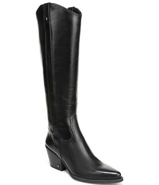 Sam Edelman Wyatt Leather Point Toe Tall Western Boots - 9.5 | Dillard's