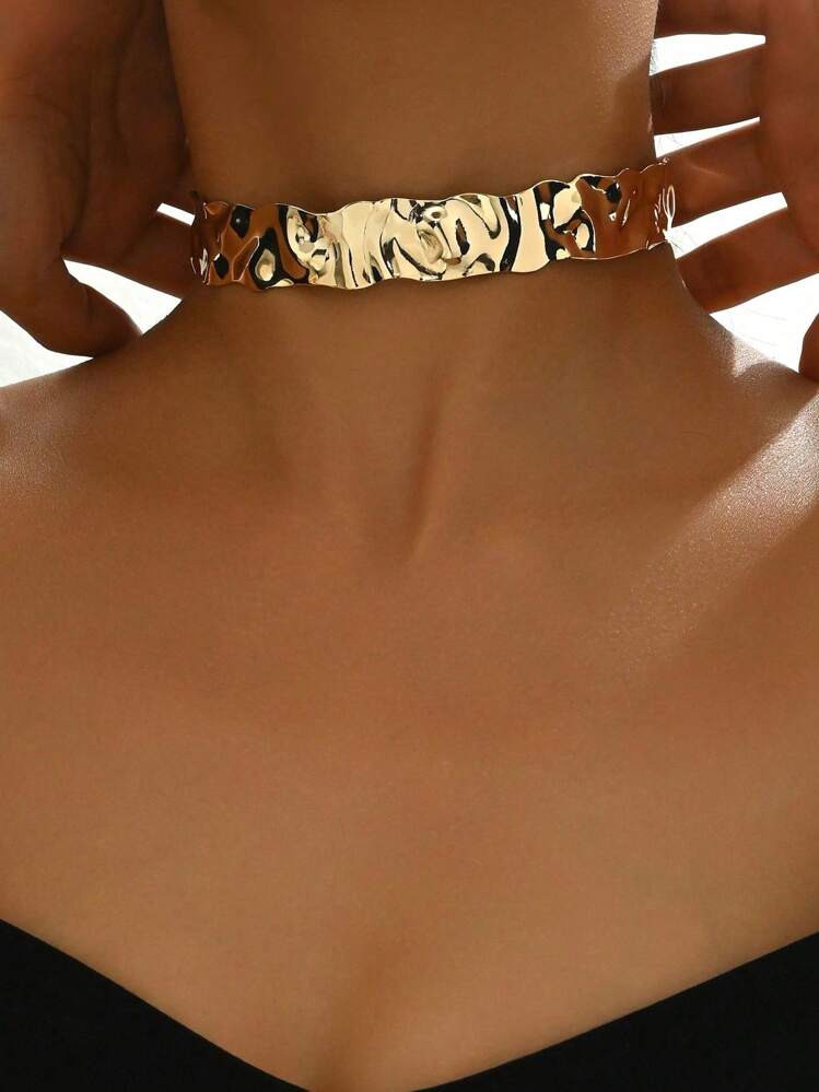 1pc Classic Gold Choker Necklace, Suitable For Daily Wear | SHEIN
