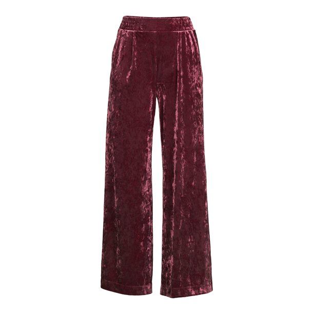 The Get Women's Velvet Wide Leg Pants | Walmart (US)