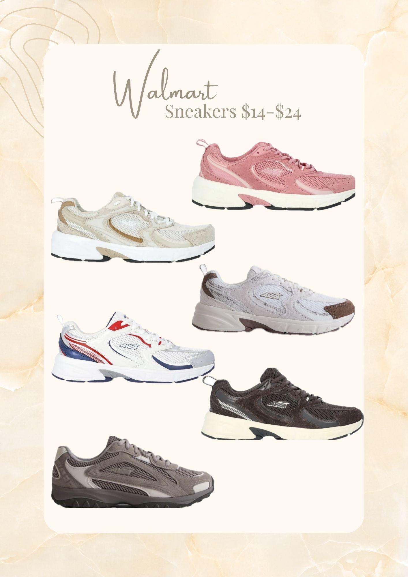 Walmart sneakers you can wear every day. Shoes that can be kept at the office if you need to get your steps in. Or even if you need an extra pair of sneakers that you only wear inside your home so that you’re not tracking anything in this would be a good pair as well. They come in so many different sizes and also an option for wide feet. They also come in so many different colors! Some are on sale currently for $14. ￼

#LTKgrwm #LTKootd #LTKSaleAlert