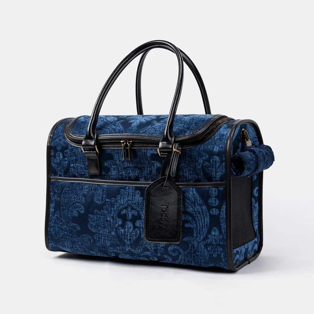 Personalized Travel Dog Carrier-pet Bag -carry on Dog Bag-travel Cat Carrier- Queen Royal Blue - ... | Etsy (US)