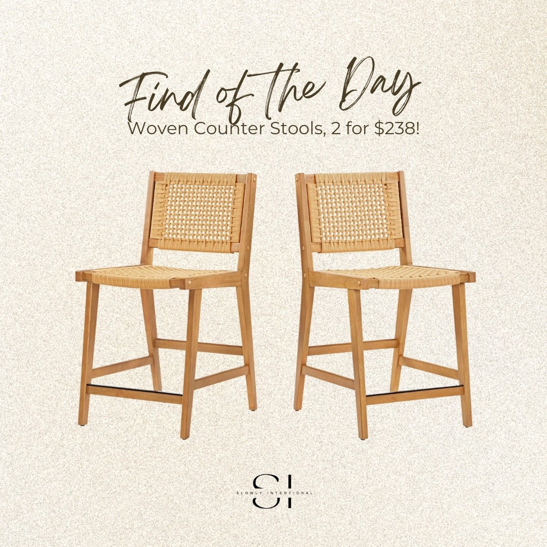 I am so excited to show you these stunning woven counter stools I found! They have that high-end designer look but are totally budget-friendly, which is exactly what we need for a beautiful home refresh! It's the perfect way to get that expensive aesthetic without the scary price tag! Walmart finds, Amazon finds, woven chairs, countertops, barstools, Wayfair finds, 

#LTKHome