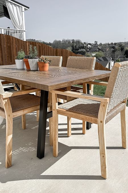 Walmart outdoor dining table and chairs 😍  

#LTKSeasonal #LTKHome