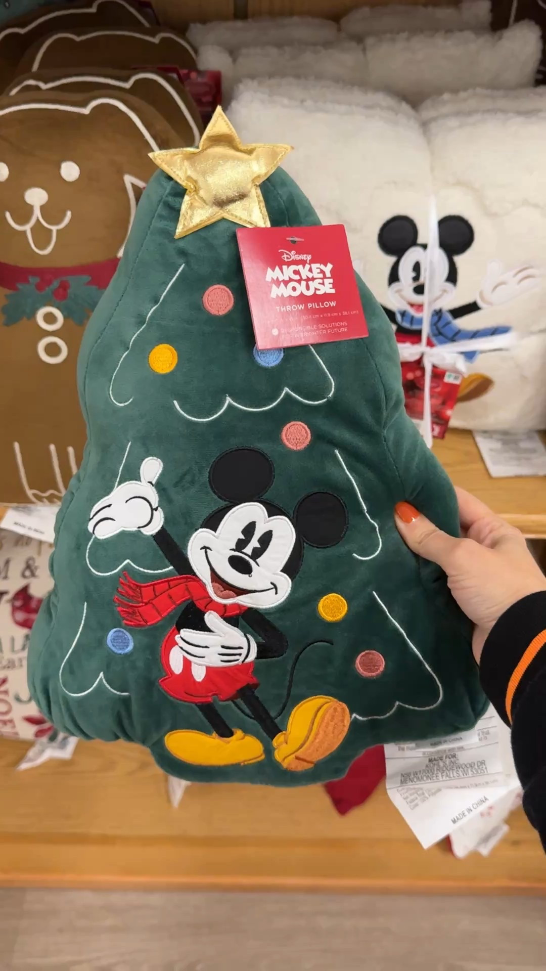 Disney Christmas tree pillow featuring Mickey Mouse on the front. Add the Perfect touch of Disney Christmas decor to your home !

#LTKSeasonal #LTKHoliday #LTKSaleAlert