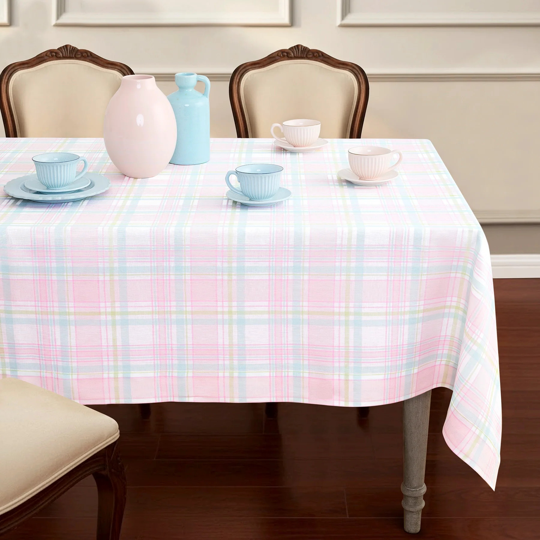 Palm Beach Plaid Tablecloth | Solino Home