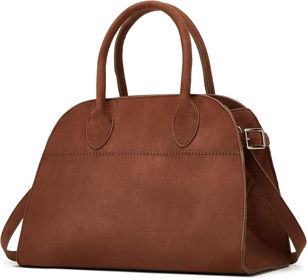 Suede Large Tote Bag for Women Leather Bag Retro Purses Crossbody Bag Trendy Handbag Work Bag 202... | Amazon (US)