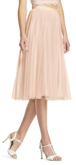 Pleated Tulle Midi Skirt | Adrianna Papell