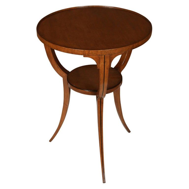 Small Round Neoclassical Style Table | 1stDibs