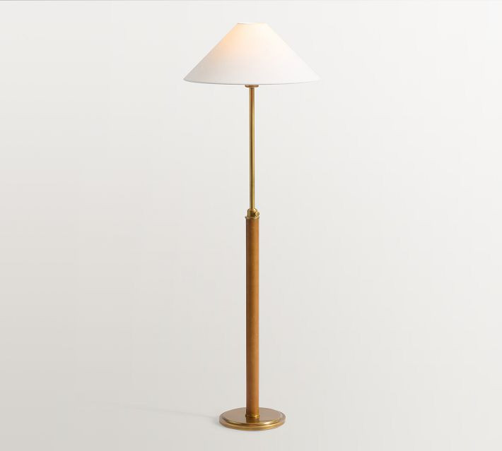 Chambers Leather Adjustable Floor Lamp (56") | Pottery Barn (US)