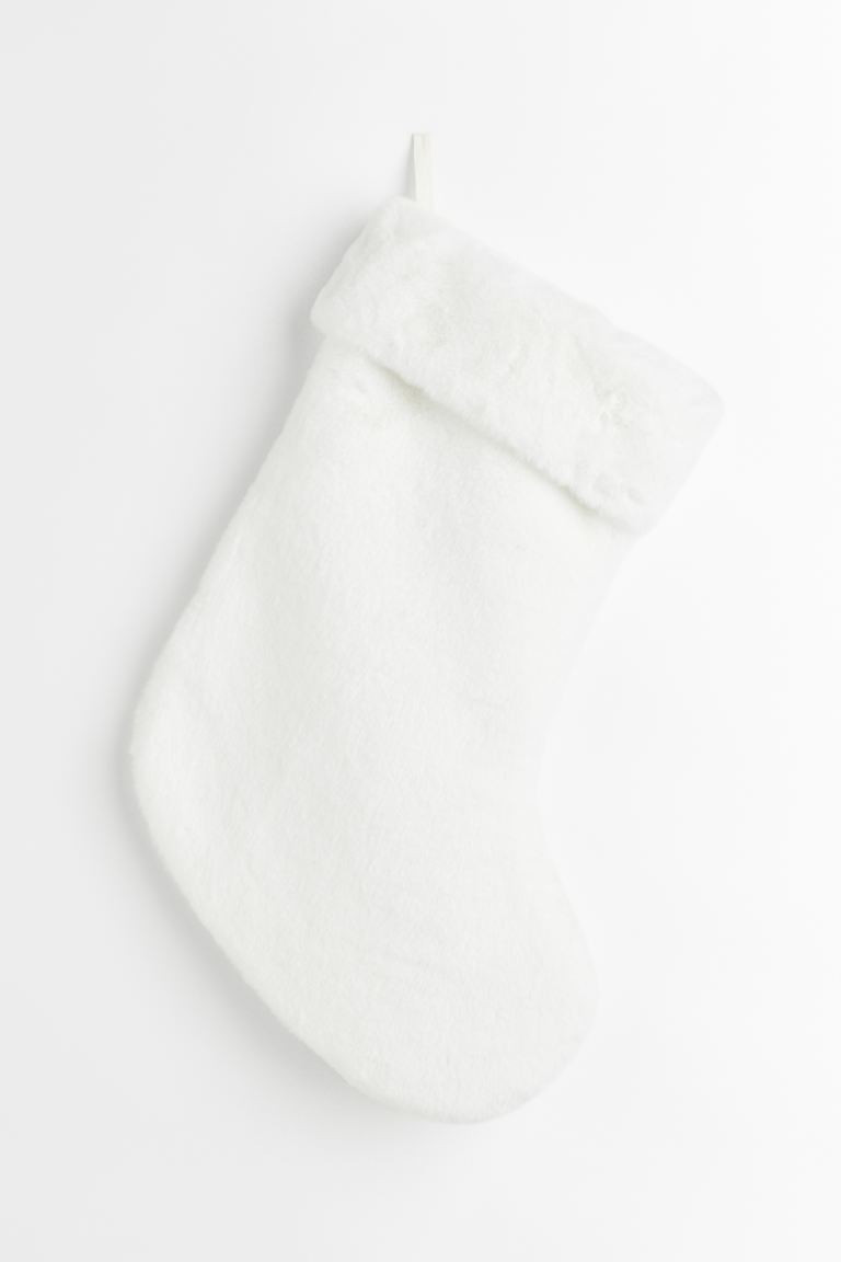 Fluffy Christmas Stocking - White - Home All | H&M US | H&M (US + CA)