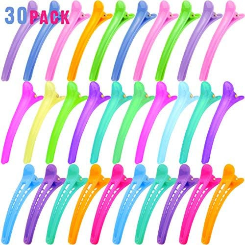 UPINS 30 Pcs Multicolor Hair Clips Plastic Duck Bill Teeth Bows Hair Styling for Women and Girls,... | Amazon (US)