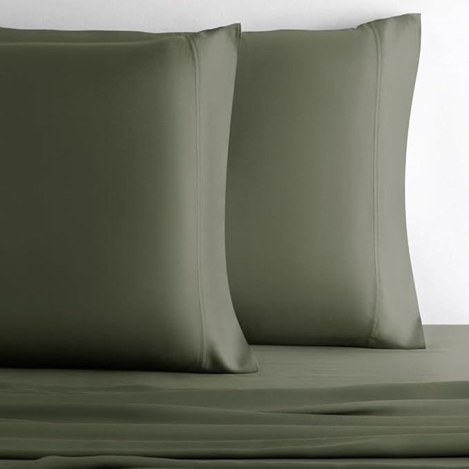 Cariloha Retreat 2-Piece Sateen Pillowcase Set | Oasis Green |Standard | Lyocell Material | Aller... | Amazon (US)