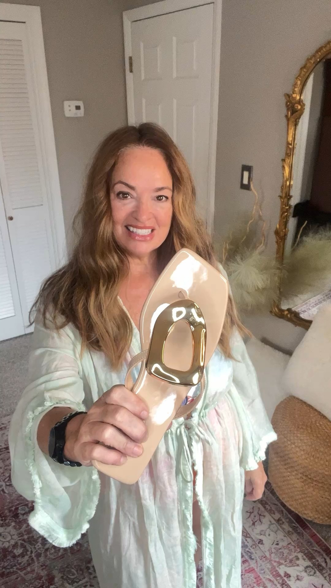 Resort ready fashion. I love these popular flip flops with the organic gold buckle. A fraction of the cost from the original .

#LTKSeasonal #LTKTravel #LTKWedding