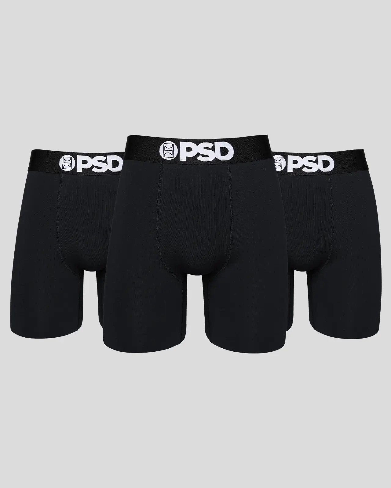 Solids 3 Pack - Black | Standard Length - Cotton | PSD® | PSD Underwear