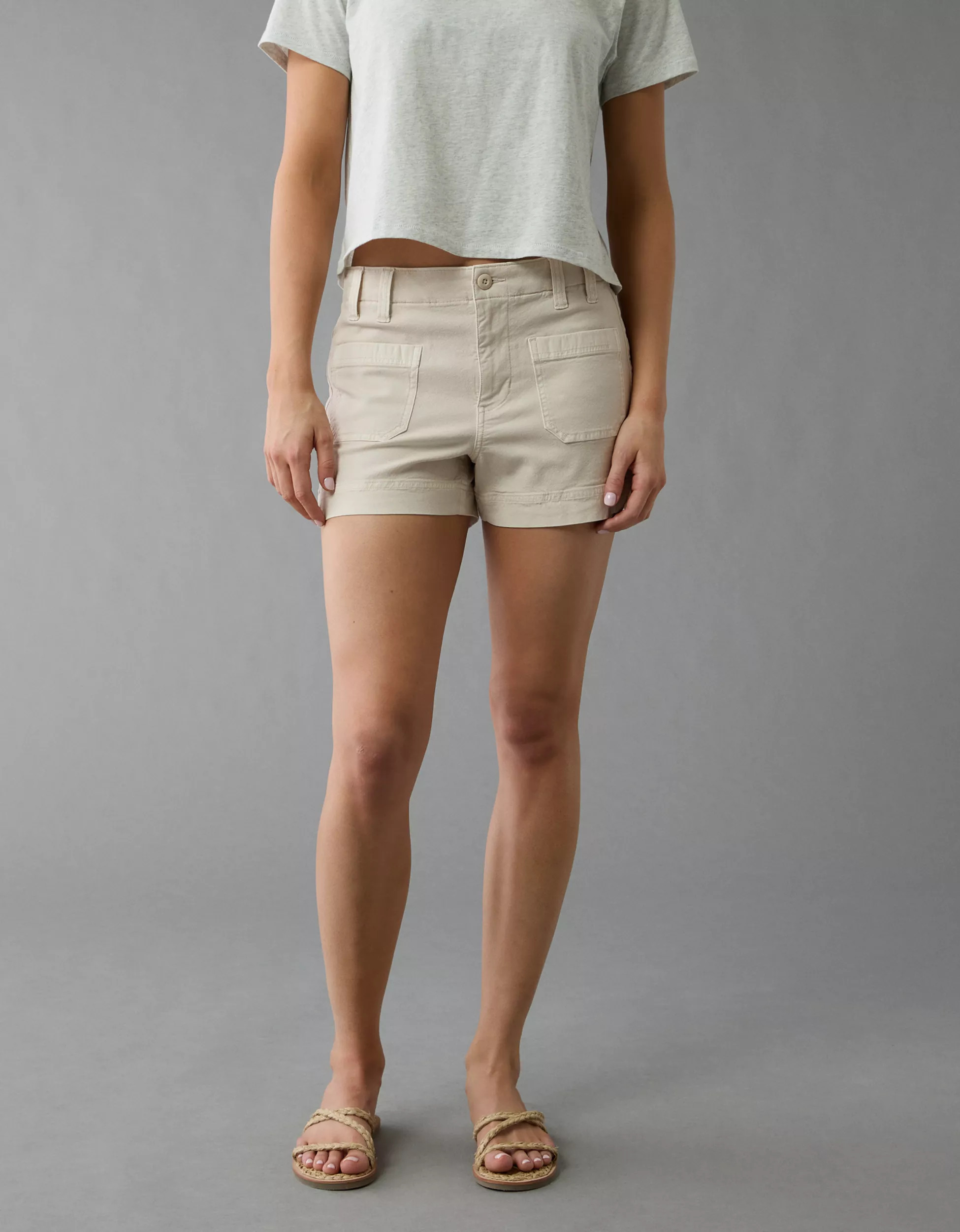 AE Stretch High-Waisted Relaxed Utility Short | American Eagle Outfitters (US & CA)