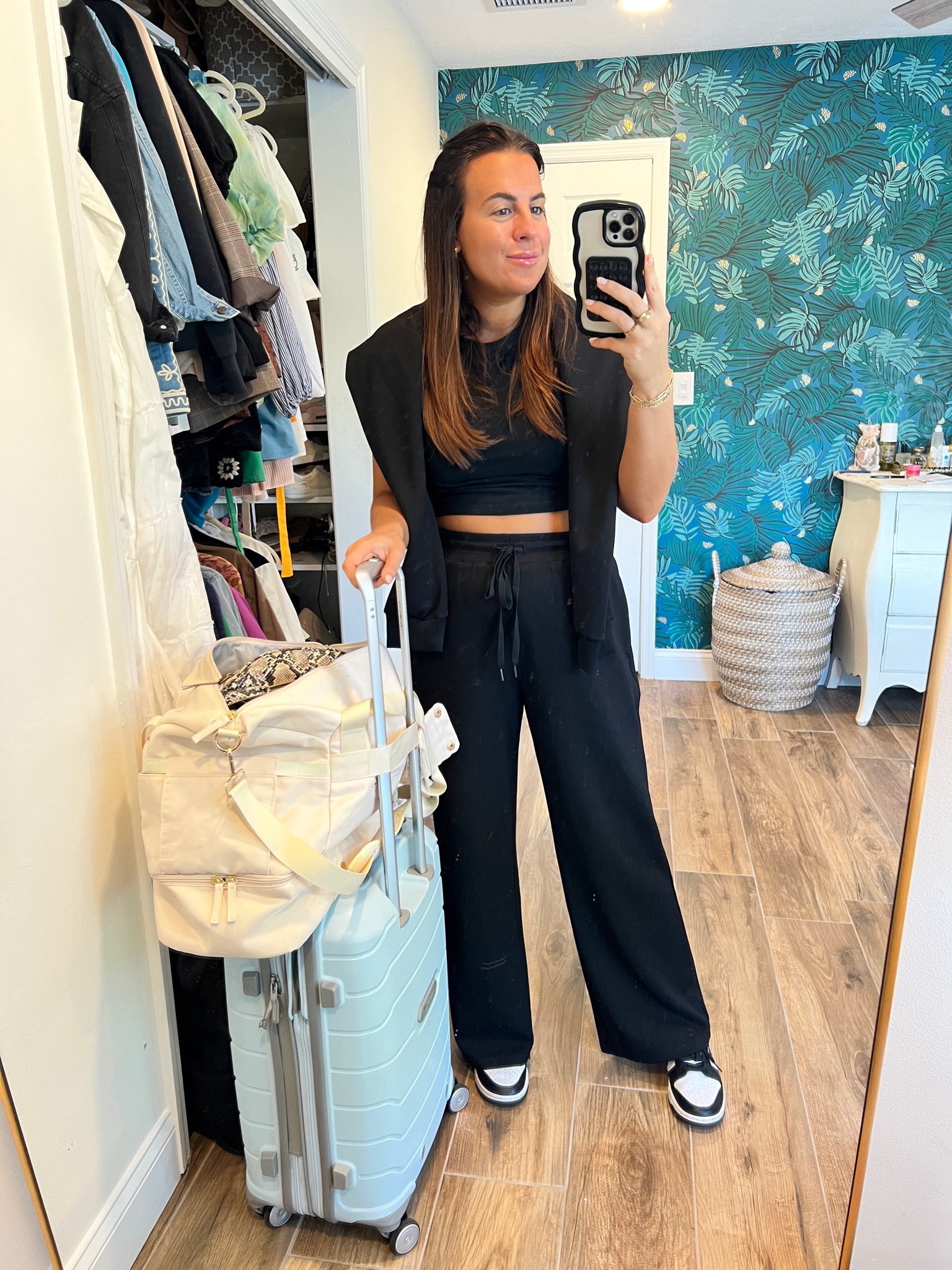 Italy travel day outfit! ✈️ Spanx look for less from Amazon!! Wearing a Medium 

#LTKfindsunder50 #LTKtravel