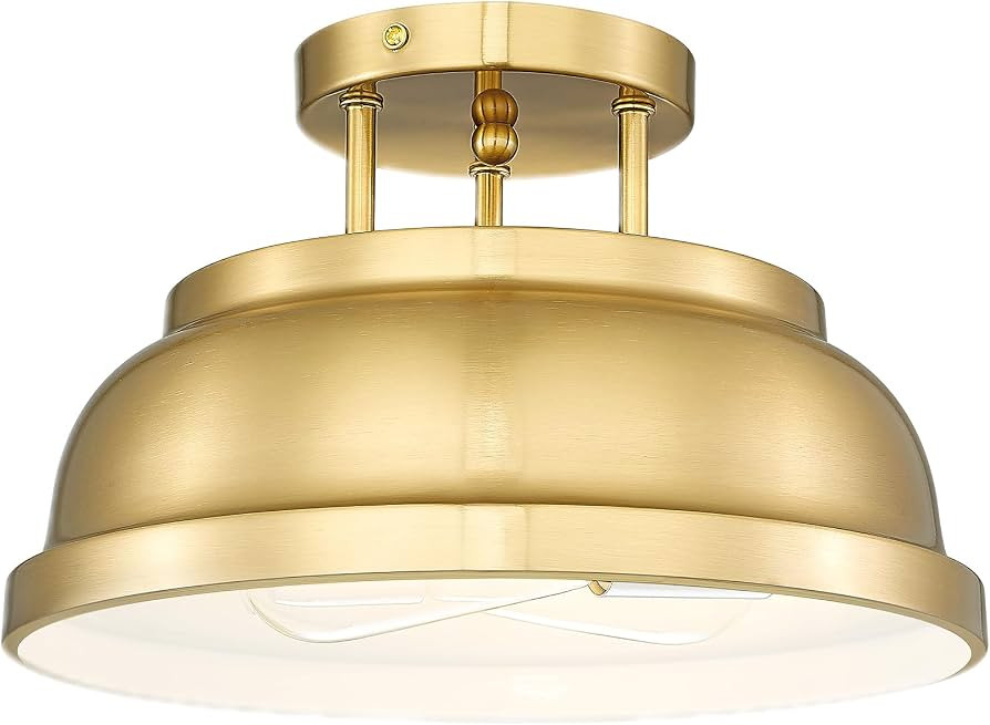 zeyu 2-Light Vintage Flush Mount Light Fixture, Semi Flush Ceiling Light Fixture for Bedroom Kitc... | Amazon (US)