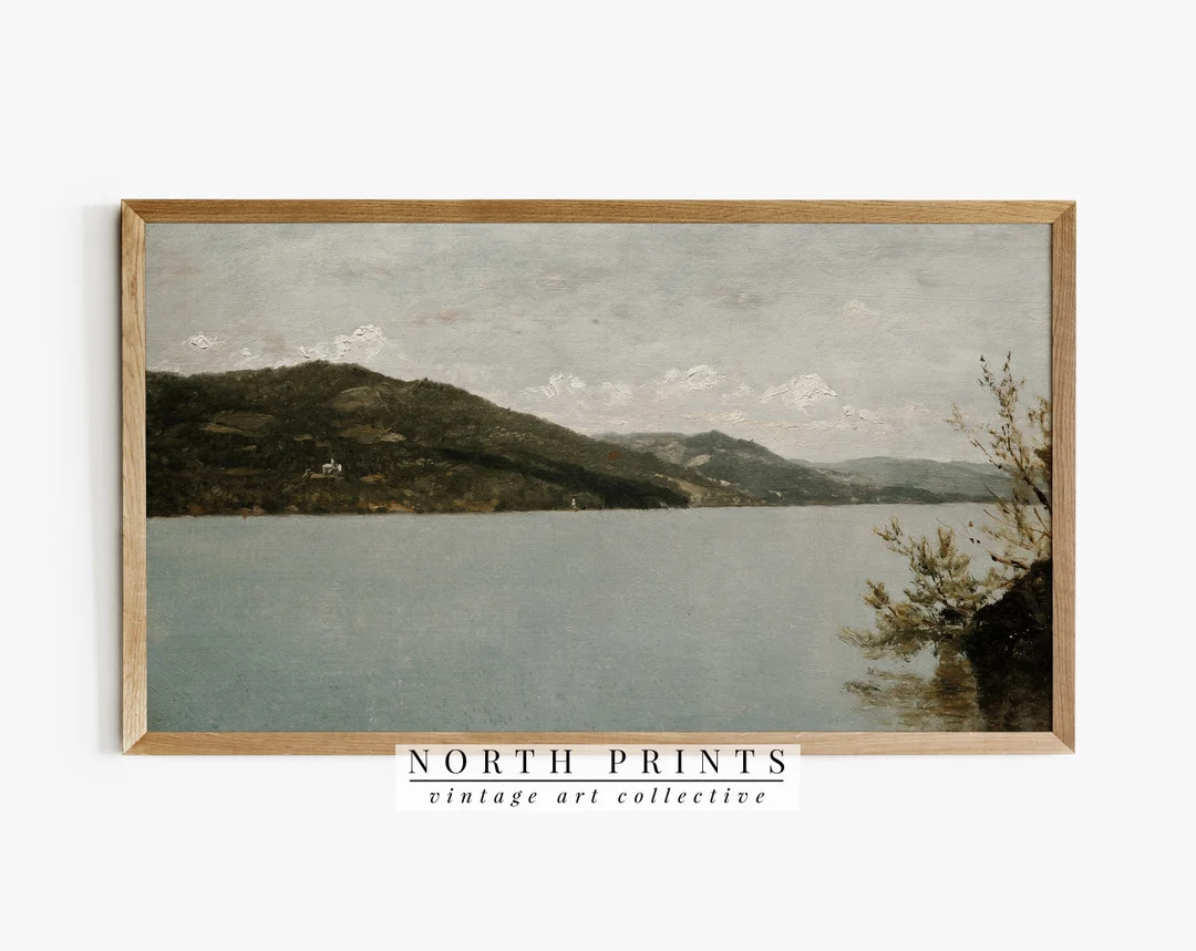 Samsung Frame TV Art | Vintage Lake DIGITAL Download Painting | Antique Art #TV30 | Etsy (US)