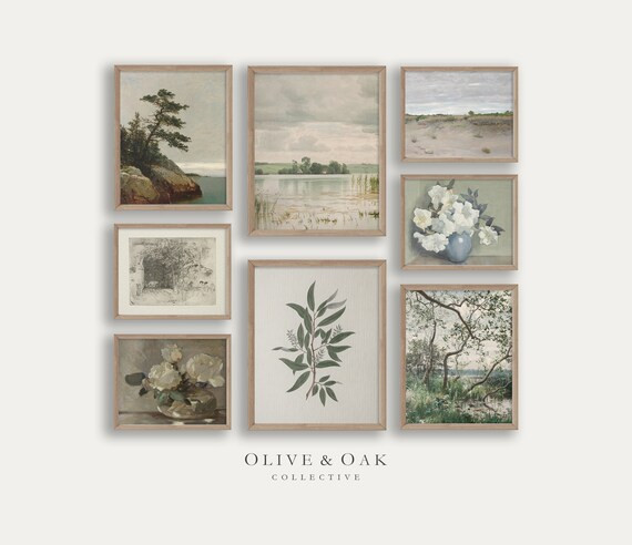 French Country Gallery Wall Art / Light Neutral Print SET / Vintage Home Decor PRINTABLE / #G17 | Etsy (US)