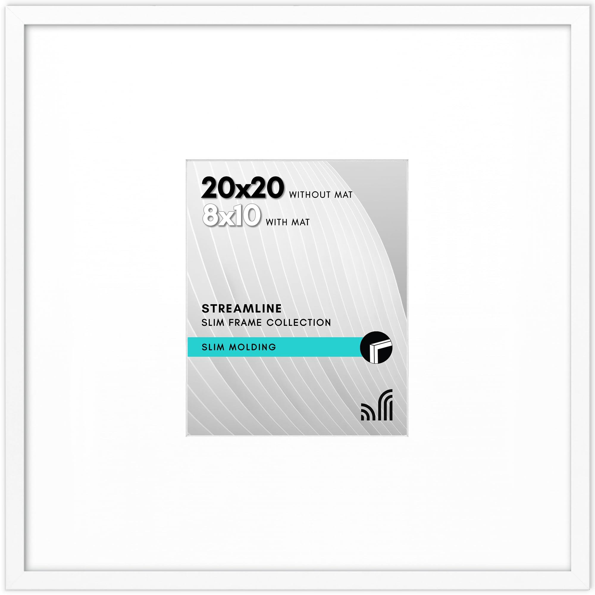 Americanflat 20x20 Picture Frame with Polished Plexiglass - Use as 8x10 Frame with Mat or Display... | Amazon (US)