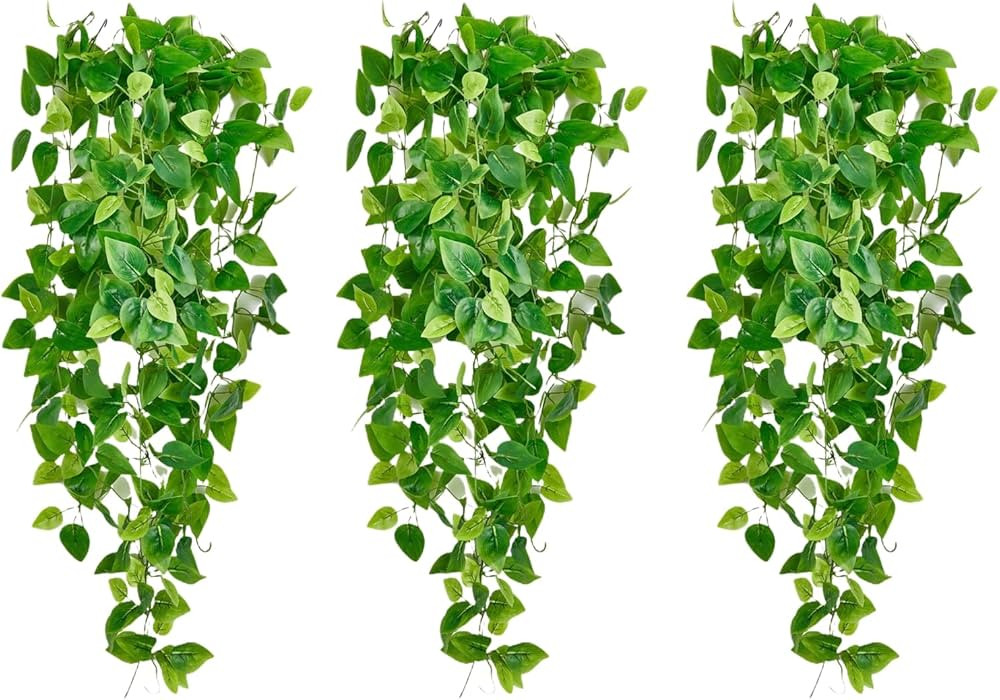Fake Hanging Plants Vines(3pcs) for Room Decor, Artificial Ivy Greenery Garlands for Home Bedroom... | Amazon (US)