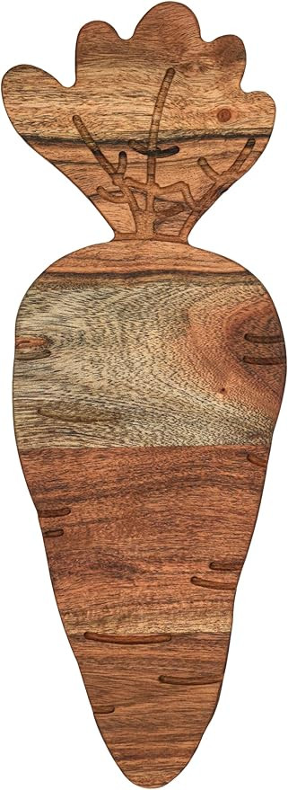 Affinity Decor Carrot Shaped Wood Serving Board, Organic Wood Cutting Board for Kitchen, Wooden C... | Amazon (US)